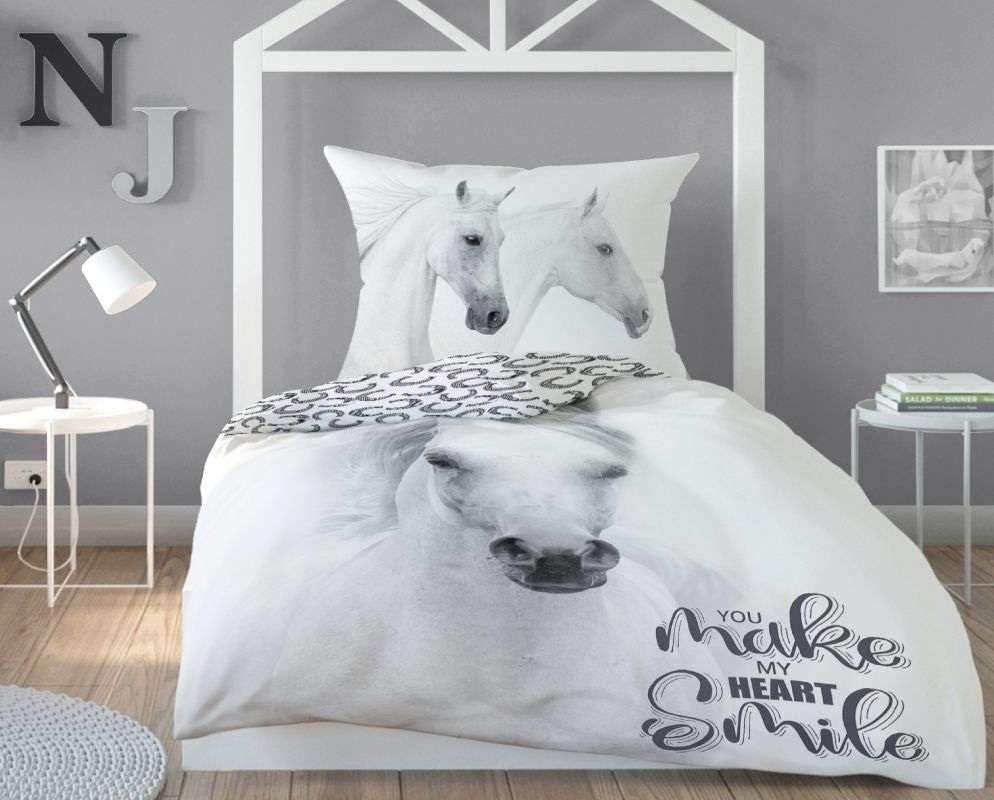 Detexpol Povlečení Kůň white Bavlna, 140/200, 70/80 cm