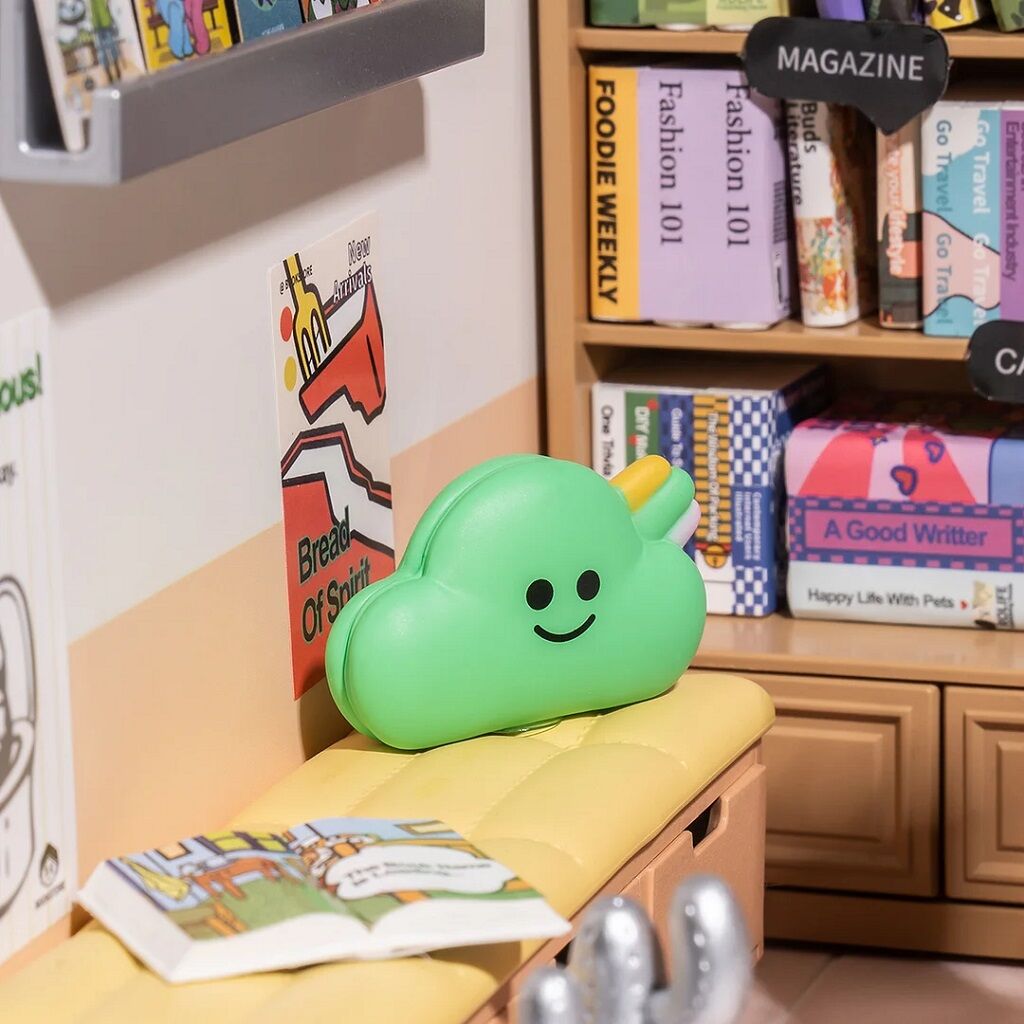RoboTime 3D dřevěná skládačka Miniatura domečku Fascinující knihkupectví