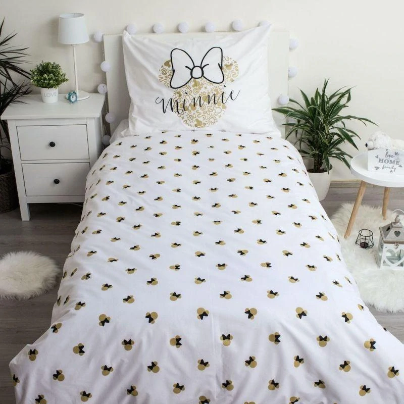 JERRY FABRICS Povlečení Minnie Gold 02 Bavlna, 140/200, 70/90 cm