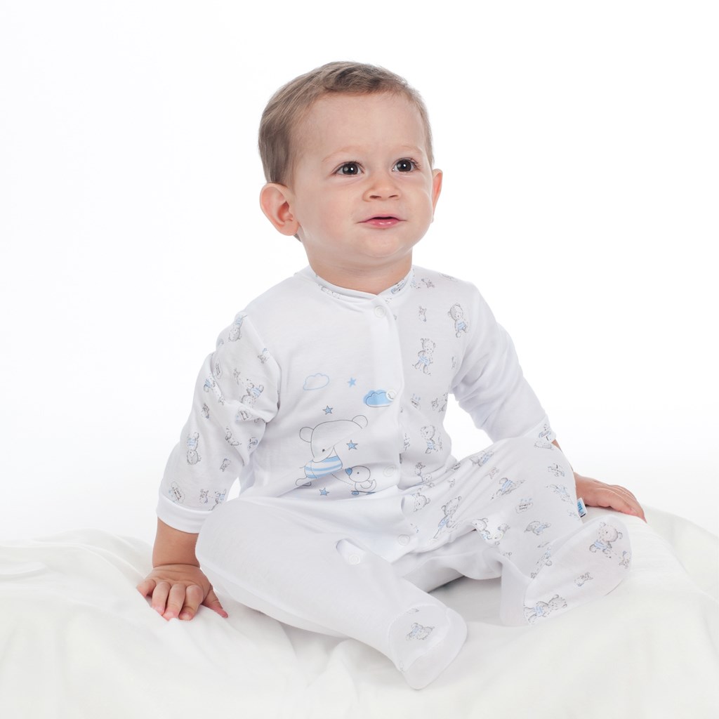 New Baby Body s bočním zapínáním Bears Modré, vel.56