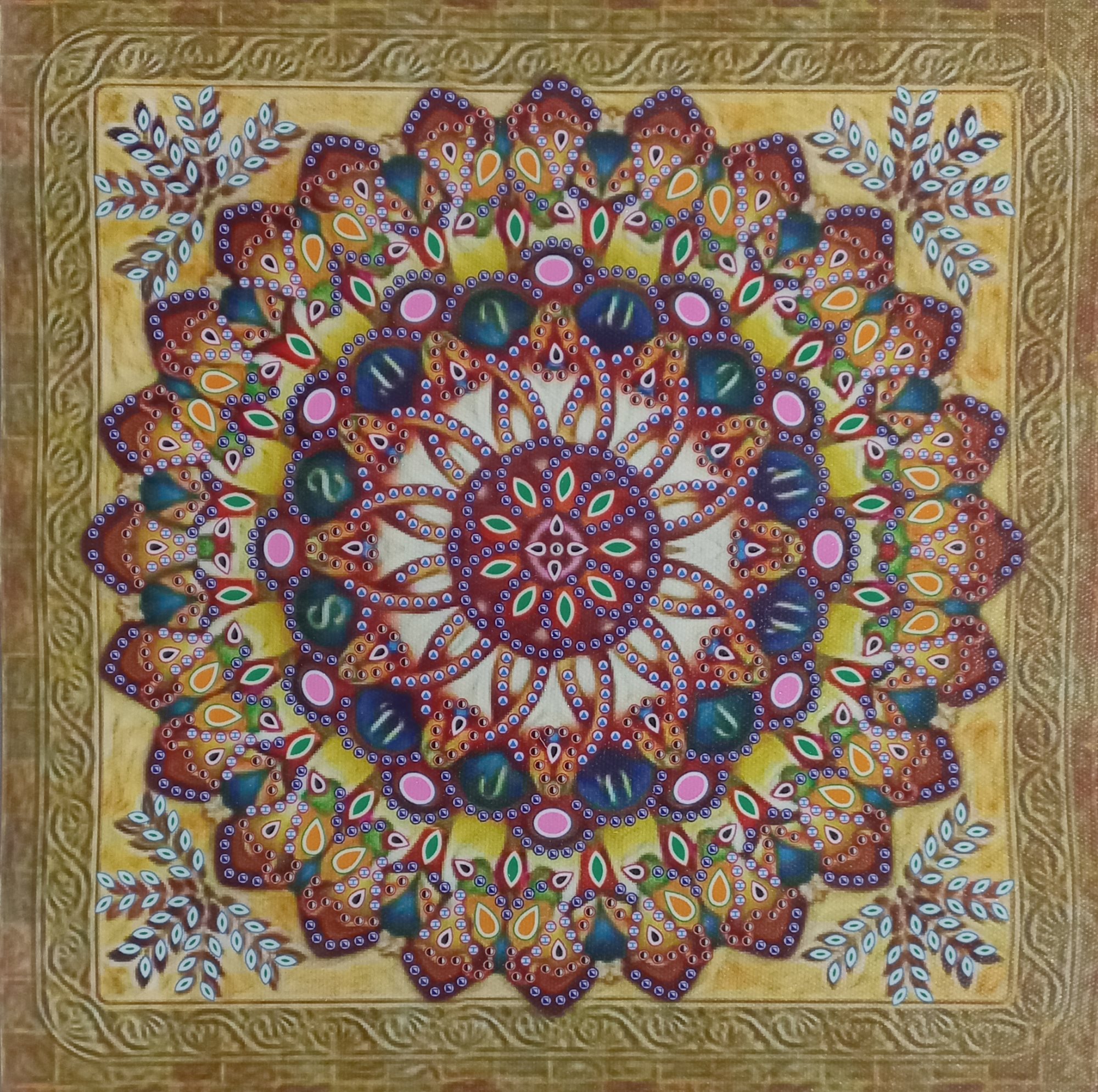 Norimpex Diamantové malování 7D Zlatá mandala 30x30cm