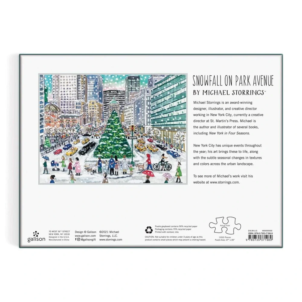 Galison Michael Storrings Sněžení na Park Avenue 1000 dílků