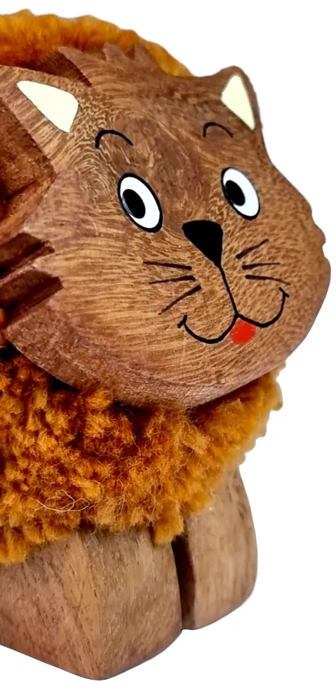 2Kids Toys Dřevěná figurka XL pompon Kočka