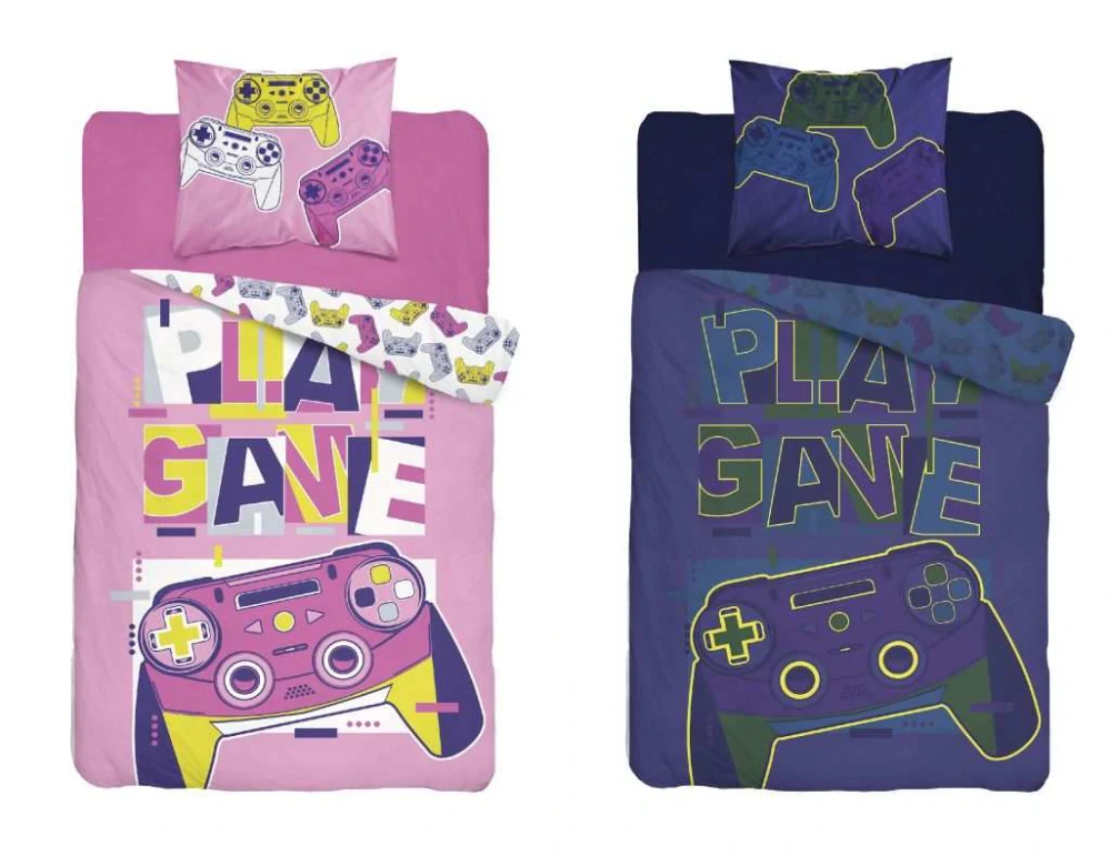 DETEXPOL Povlečení Play Game svítící  Bavlna, 140/200, 70/80 cm