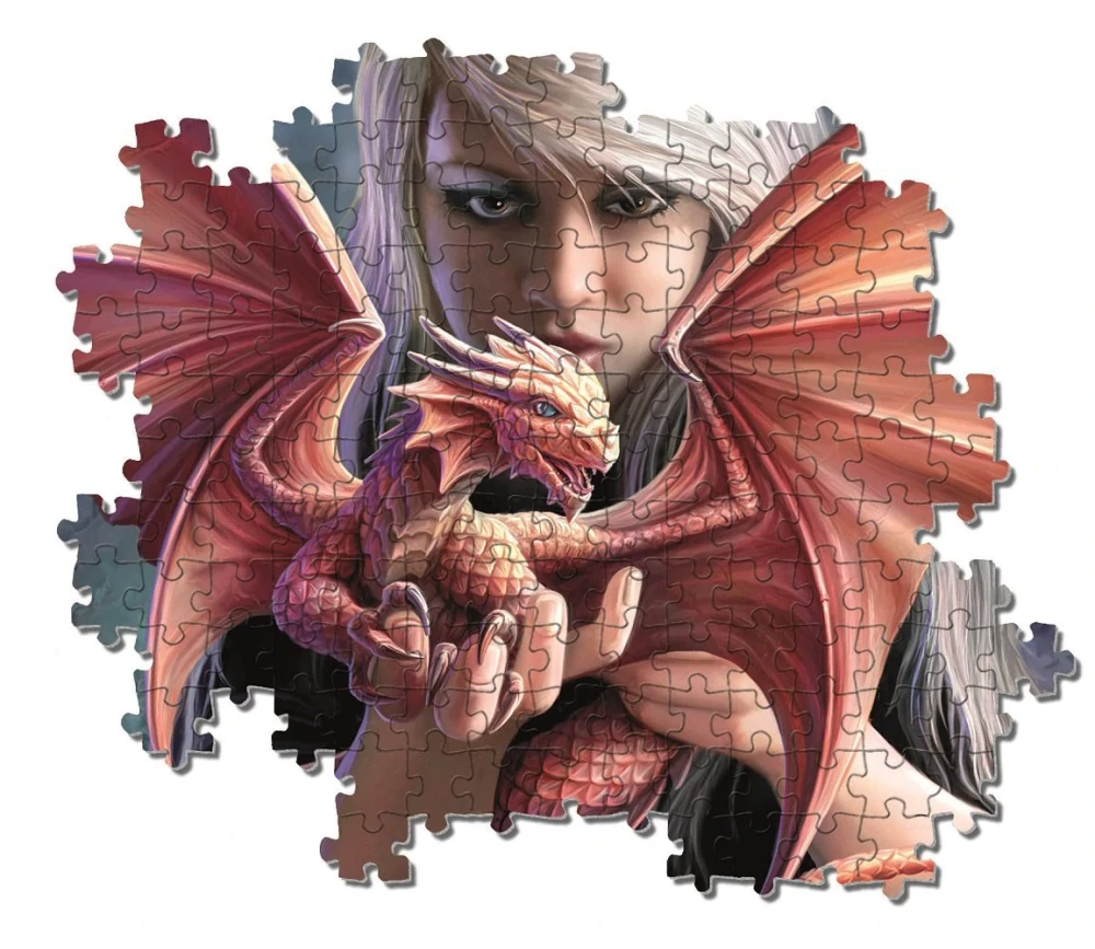 CLEMENTONI Puzzle Kolekce Anne Stokes: Dračí druh 1000 dílků