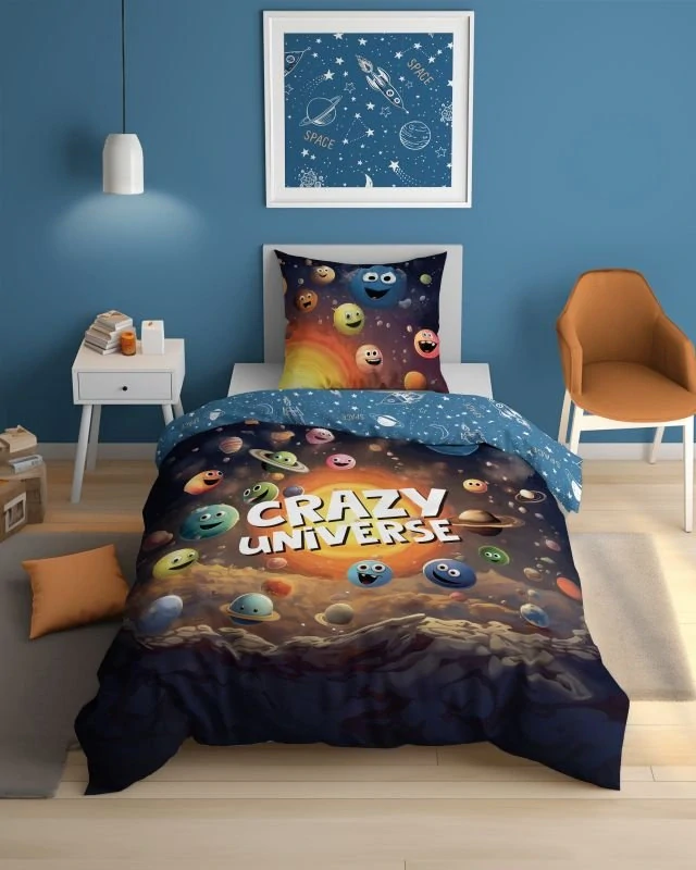 Detexpol Povlečení Veselý vesmír svítící  Bavlna, 140/200, 70/80 cm