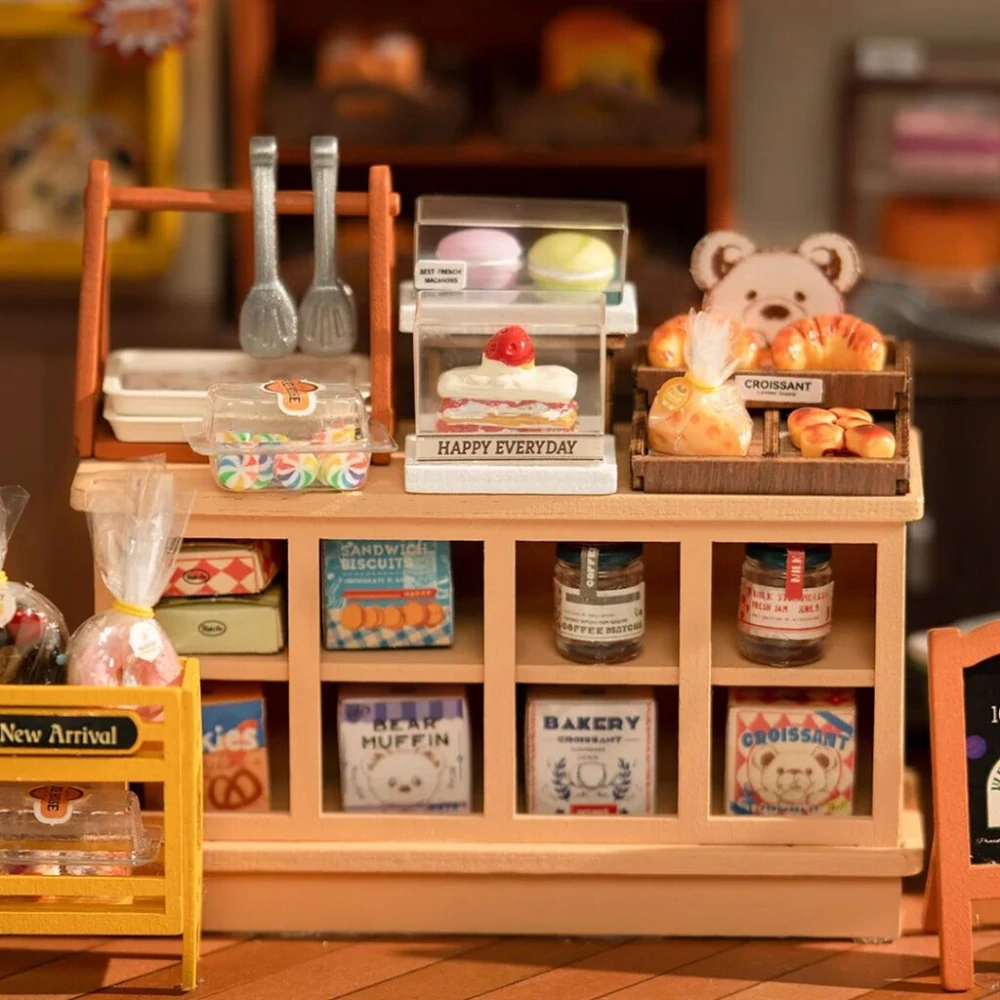 RoboTime 3D dřevěná skládačka Miniatura domečku Pekárna