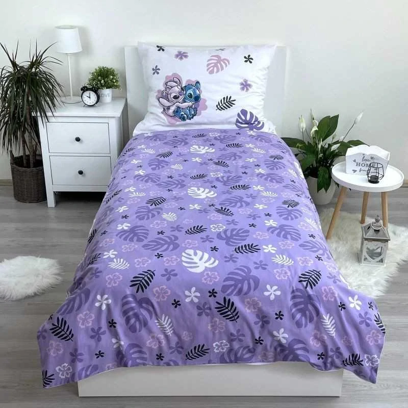 Jerry Fabrics Povlečení Lilo and Stitch White  Bavlna, 140/200, 70/90 cm