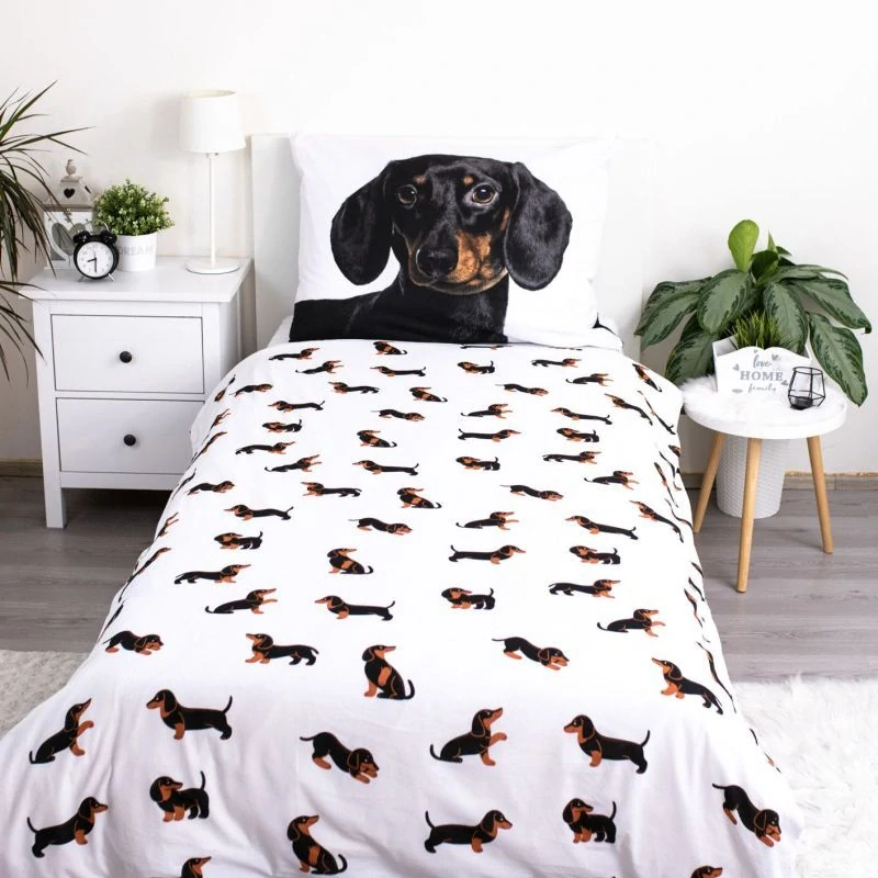 Jerry Fabrics Povlečení Jezevčík Bavlna, 140/200, 70/90 cm
