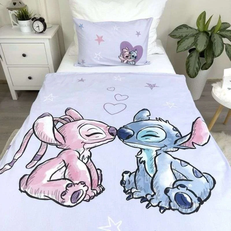 JERRY FABRICS Povlečení do postýlky Lilo and Stitch Purple baby Bavlna, 100/135, 40/60 cm