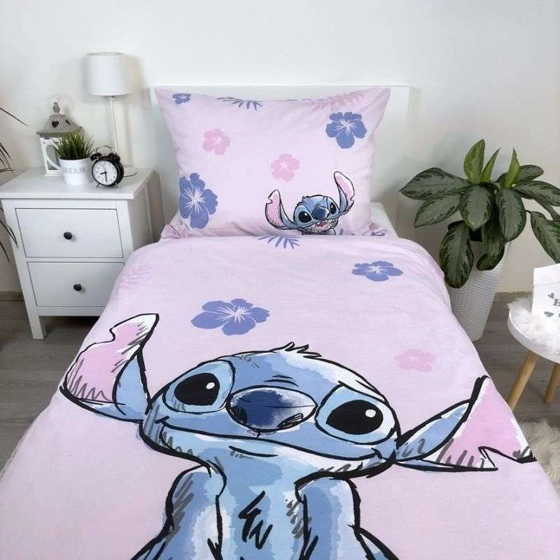 Jerry Fabrics Povlečení Lilo and Stitch Pink  Bavlna, 140/200, 70/90 cm