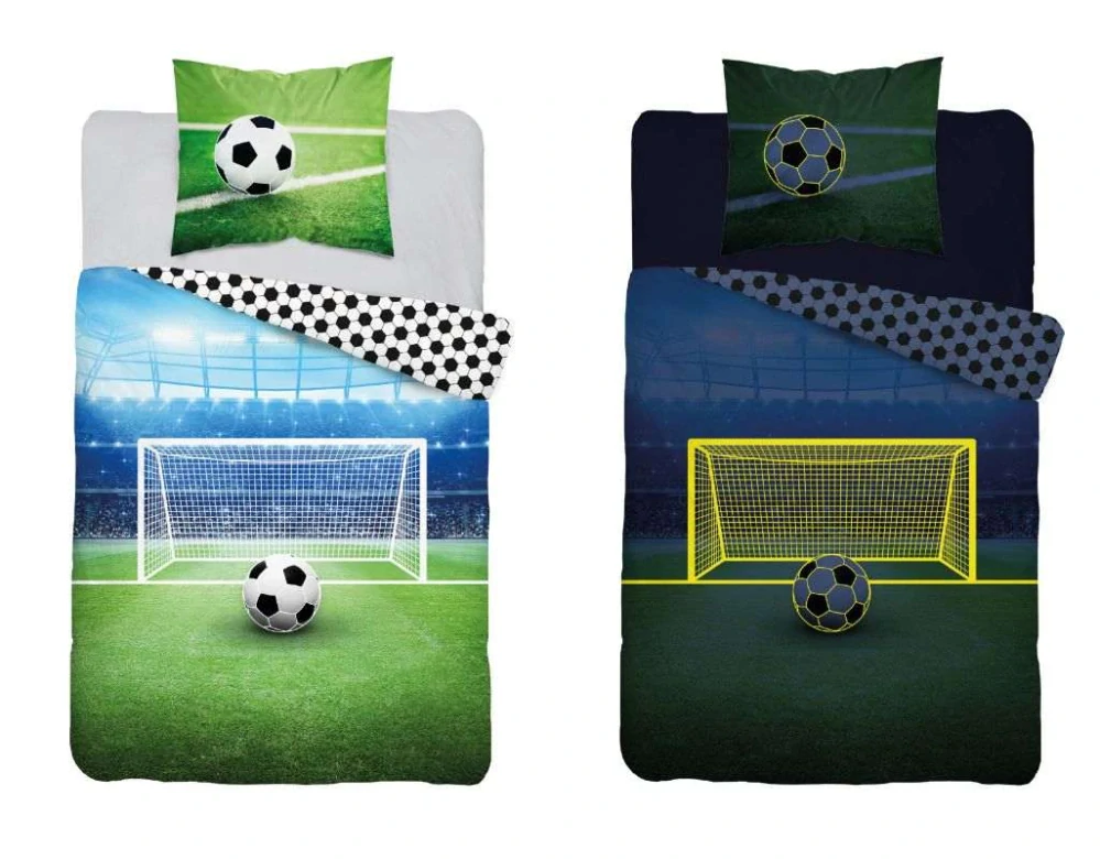 DETEXPOL Povlečení Fotbal aréna svítící Bavlna, 140/200, 70/80 cm
