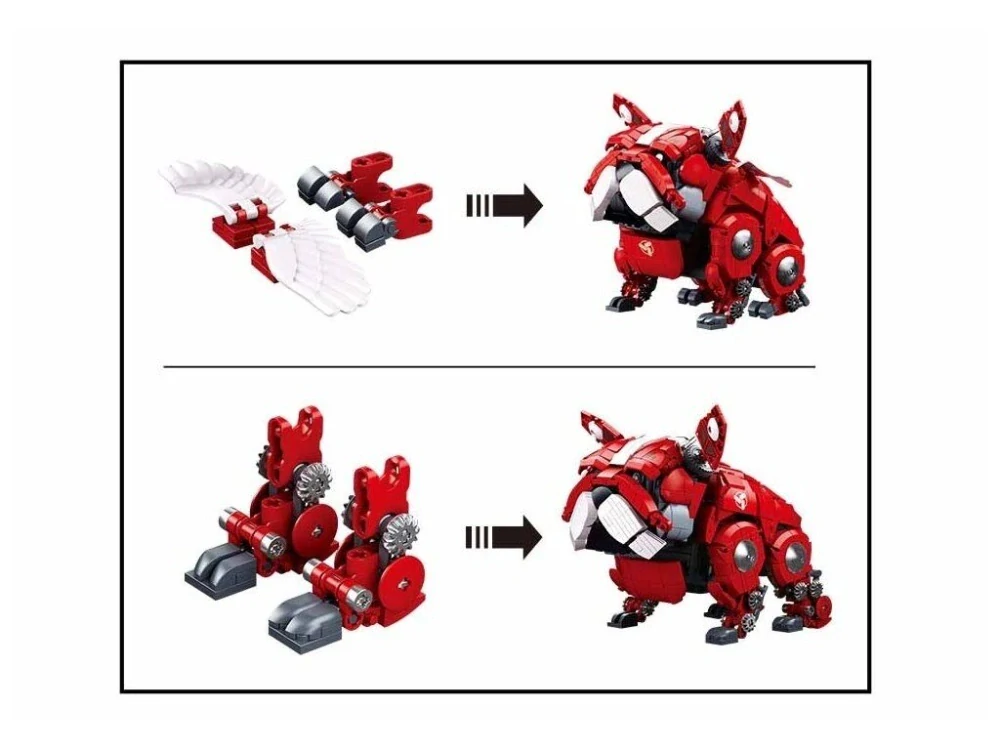 Sluban Pleyerid M38-B1112A Mechanický buldoček červený