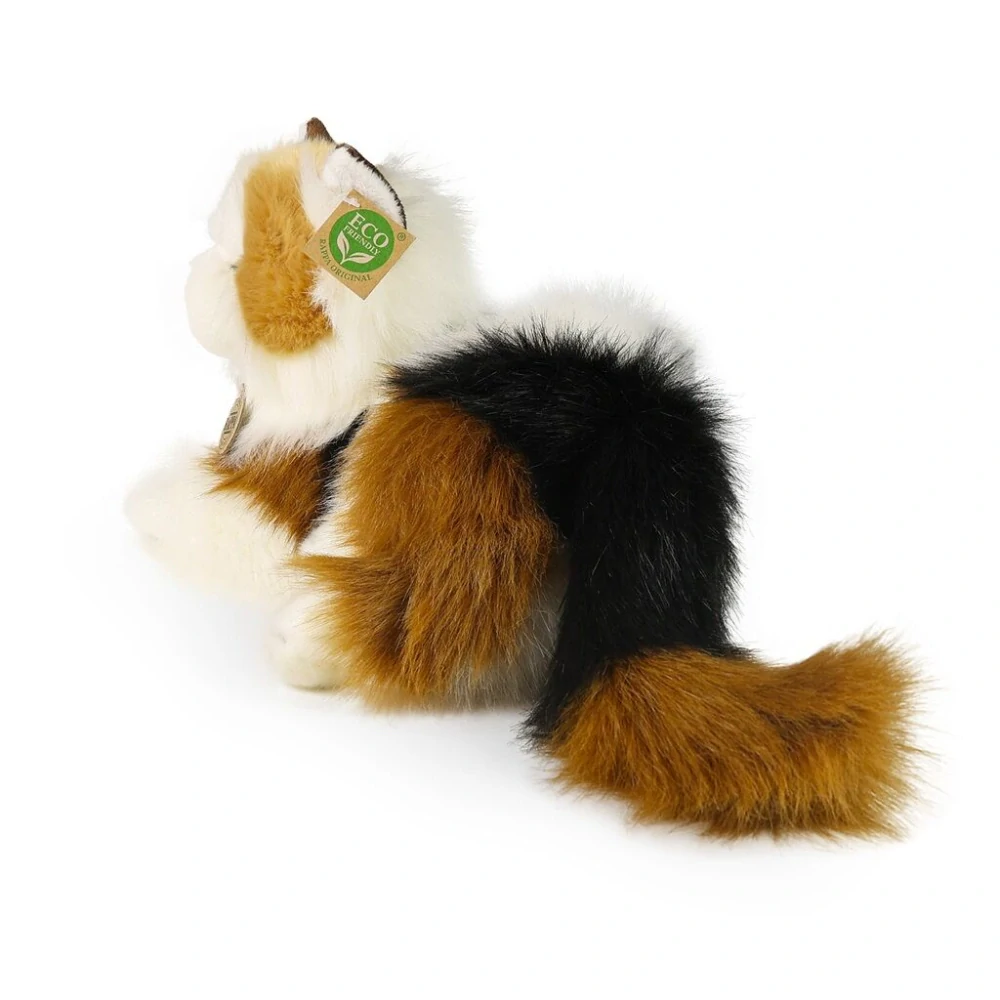 Rappa Plyšová kočka calico trojbarevná 30 cm ECO-FRIENDLY