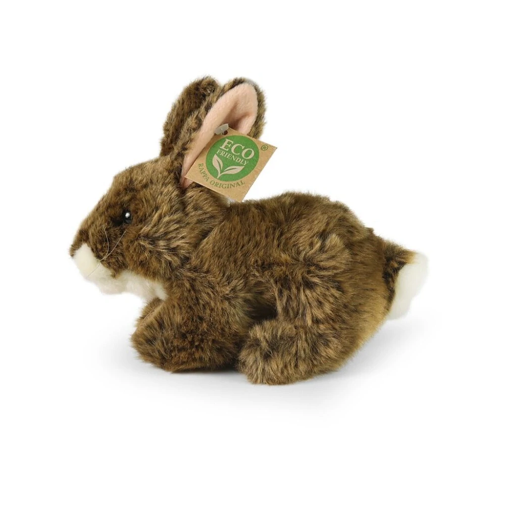 Rappa Plyšový králík hnědý ležící 17 cm ECO-FRIENDLY