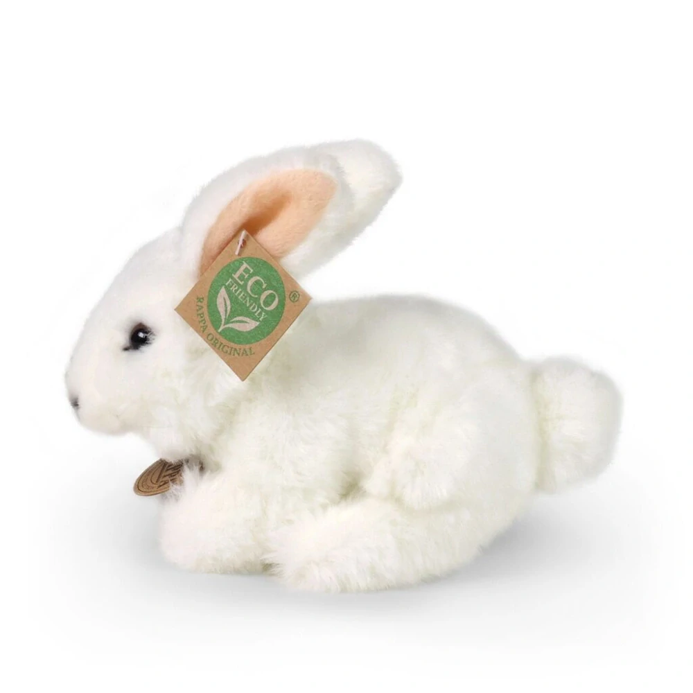 Rappa Plyšový králík bílý 18 cm ECO-FRIENDLY