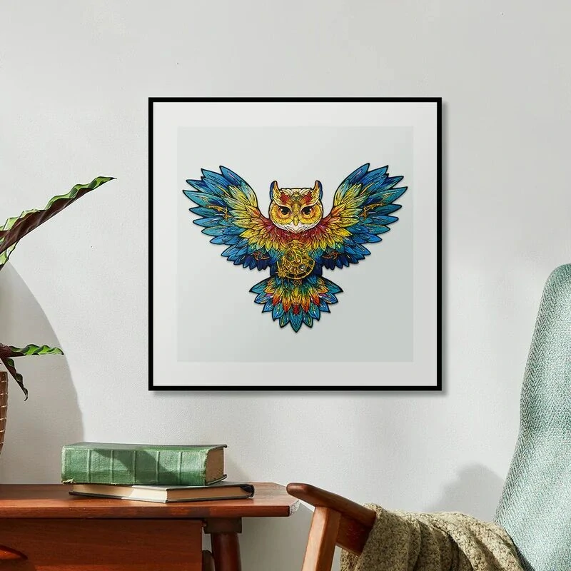 RoboTime Dřevěné puzzle Sova