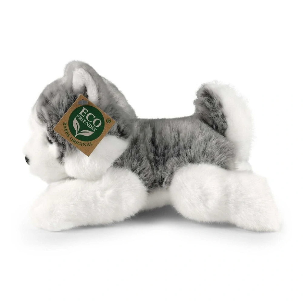 Rappa Plyšový pes husky ležící 20 cm ECO-FRIENDLY