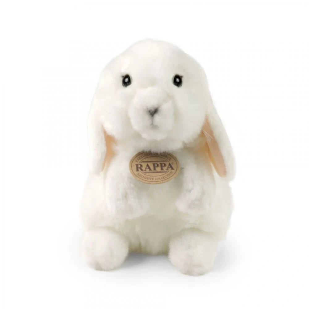 Rappa Plyšový králík bílý stojící 18 cm ECO-FRIENDLY