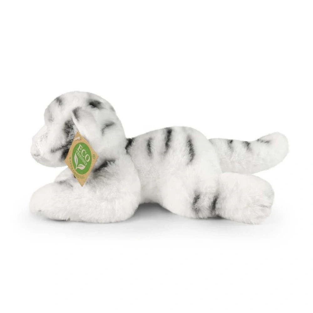 Rappa Plyšový tygr bílý ležící 17 cm ECO-FRIENDLY