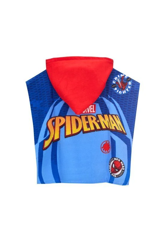 FARO Pončo Spiderman blue micro Polyester - mikrovlákno, 50/100