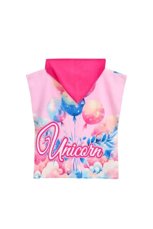 FARO Pončo Jednorožec balónky micro  Polyester - mikrovlákno, 50/100