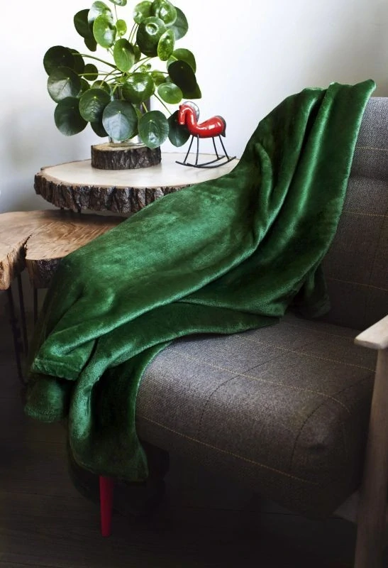 FARO Deka mikroplyš super soft lahvově zelená Polyester, 220/200 cm