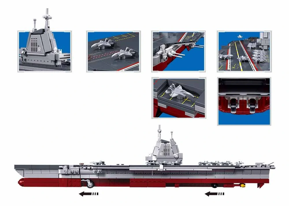 Sluban Model Bricks M38-B1211 Letadlová loď Fujian