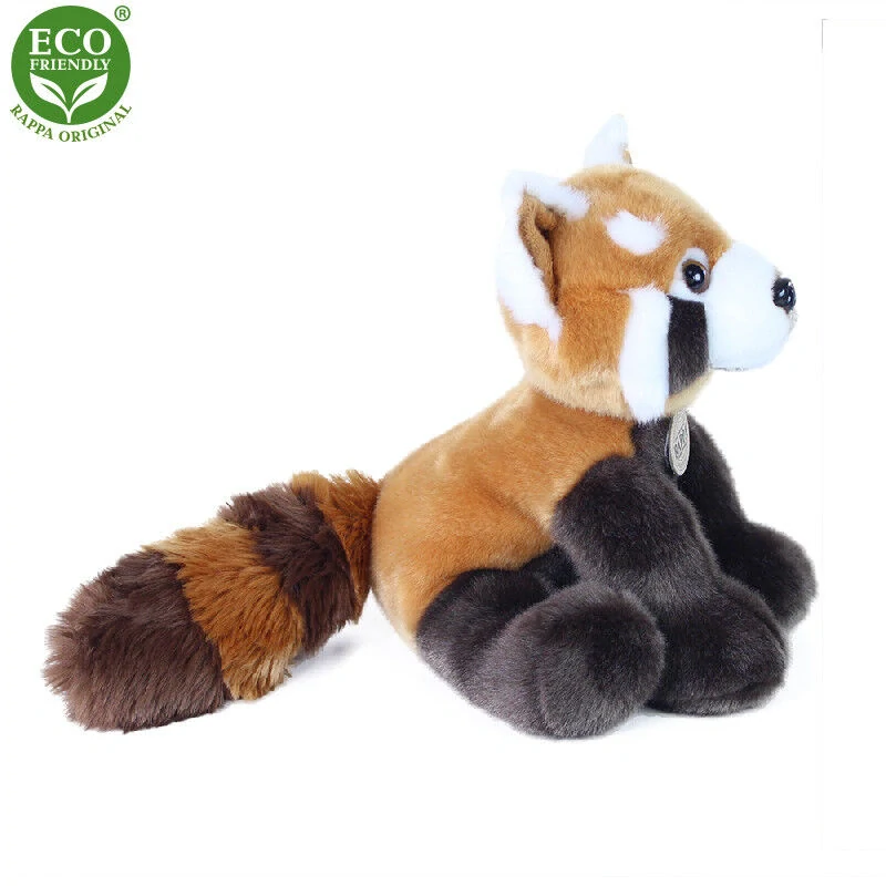Rappa Plyšová panda červená stojící 28 cm ECO-FRIENDLY