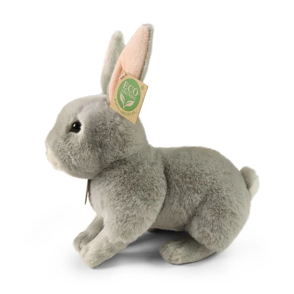Rappa Plyšový králík šedý 23 cm SOFT COLLECTION, ECO-FRIENDLY