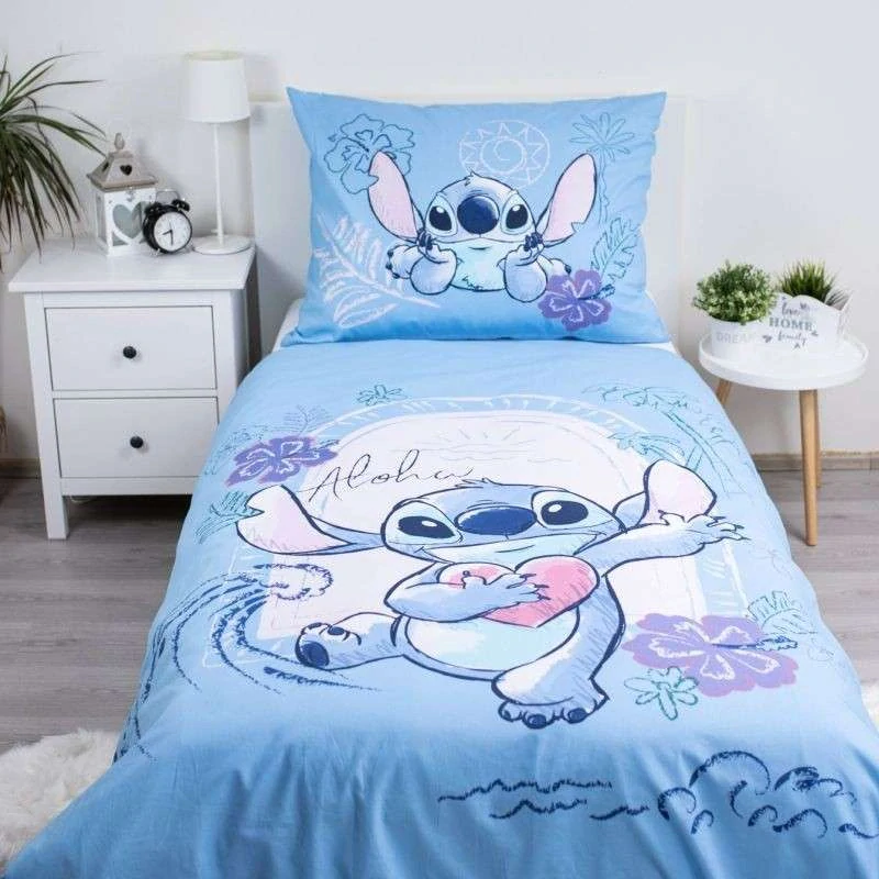 JERRY FABRICS Povlečení Lilo and Stitch Wave Bavlna, 140/200, 70/90 cm