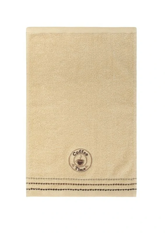 FARO Dárkové balení 3 ks froté ručníků s výšivkou Coffe Bavlna - Froté, 30/50 cm