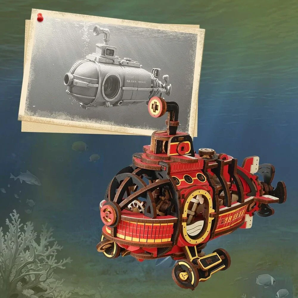 RoboTime 3D mechanická skládačka Ponorka s kyvadlem