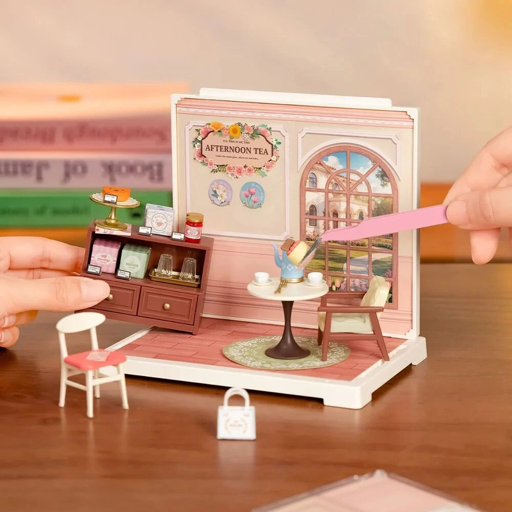 RoboTime 3D dřevěná skládačka Miniatura domečku mini Medová čajovna