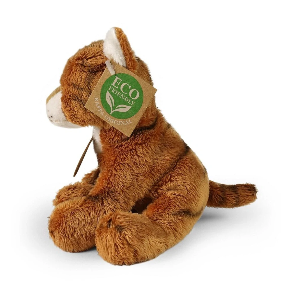 Rappa Plyšová kočka sedící zrzavá 14 cm ECO-FRIENDLY
