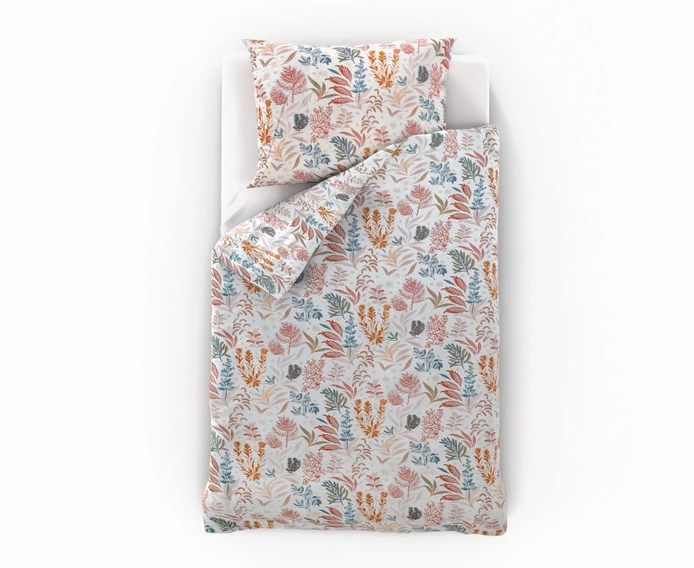 Kvalitex Saténové povlečení LUXURY COLLECTION CORAL garden, 1+1, 140x200, 70x90cm