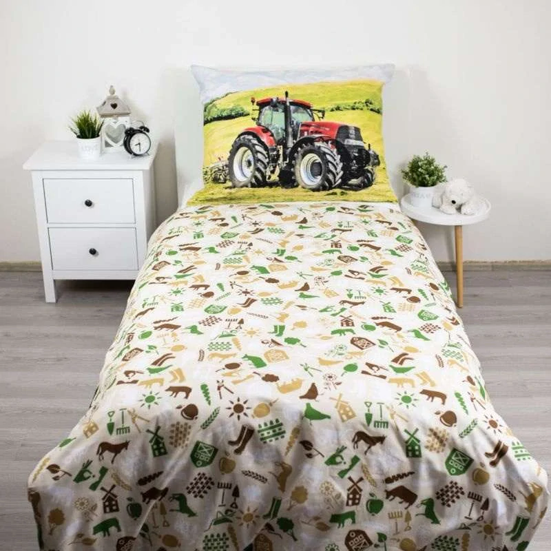 JERRY FABRICS Povlečení Traktor Bavlna, 140/200, 70/90 cm