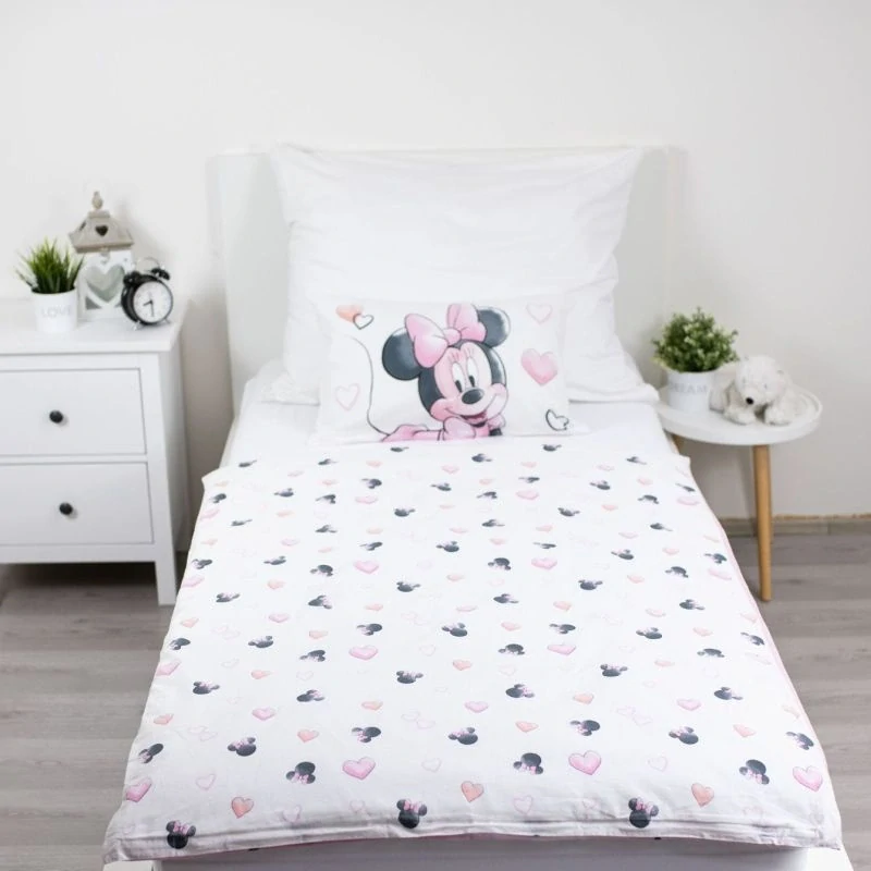 JERRY FABRICS Povlečení do postýlky Minnie Blush Pink baby Bavlna, 100/135, 40/60 cm