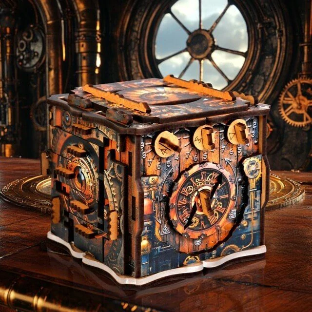 EscapeWelt Dřevěný hlavolam iQube Dark Box