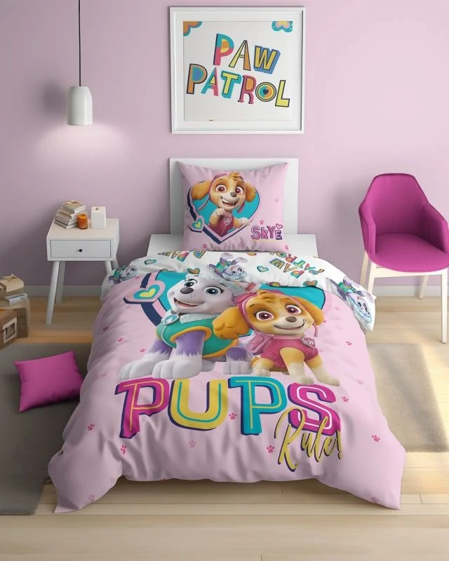 DETEXPOL Povlečení Paw Patrol Pups svítící  Bavlna, 140/200, 70/80 cm