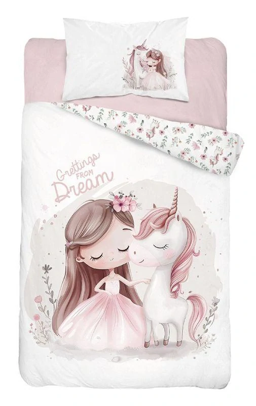 DETEXPOL Povlečení do postýlky Jednorožec dream B Bavlna, 100/135, 40/60 cm
