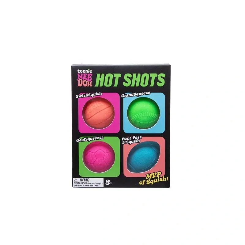 Schylling NeeDoh Barevné mačkací míčky Hot Shots 4 ks