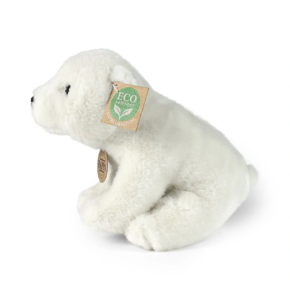 Rappa Plyšový mědvěd lední sedící 20 cm ECO-FRIENDLY