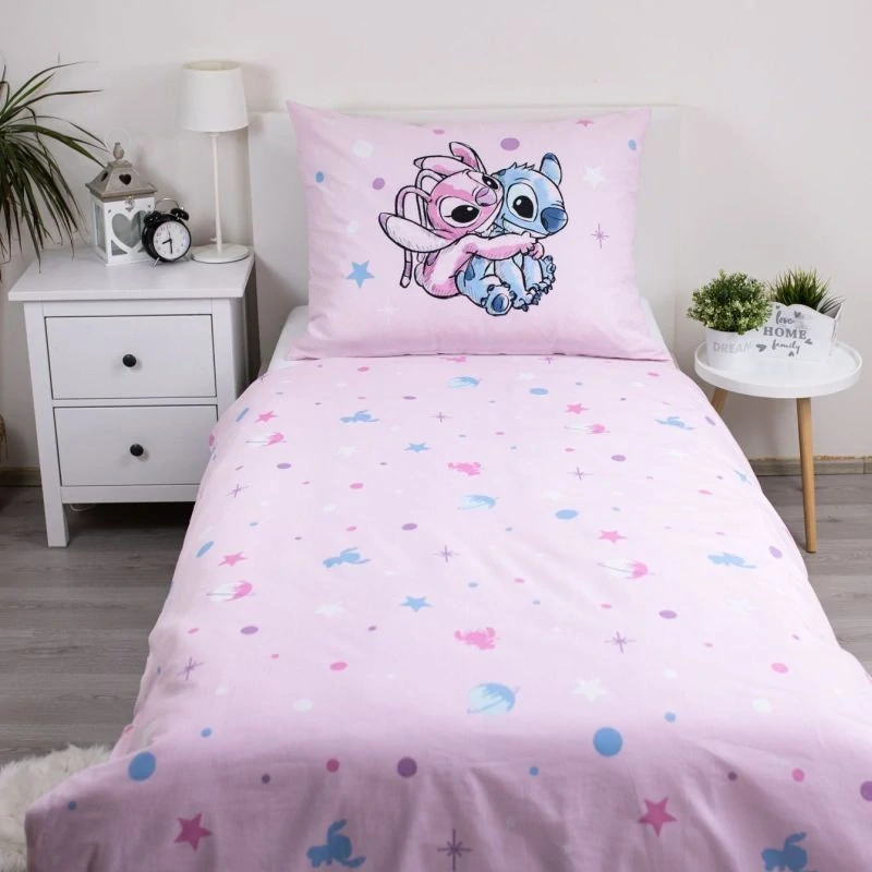 JERRY FABRICS Povlečení Lilo and Stitch Universe Bavlna, 140/200, 70/90 cm