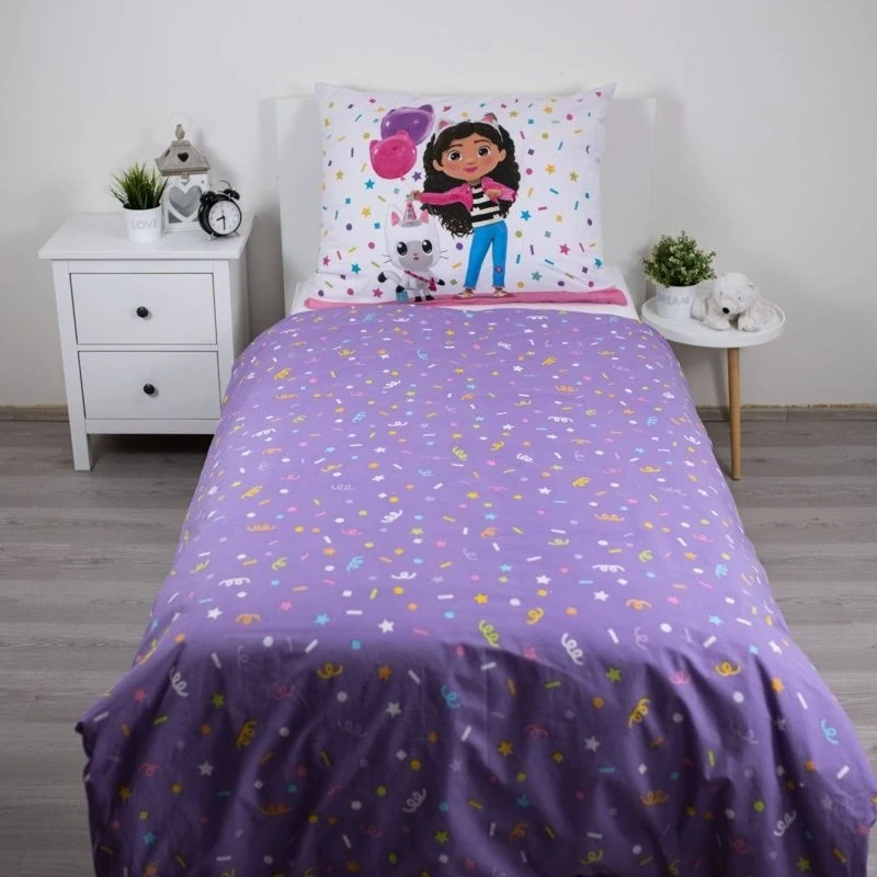 JERRY FABRICS Povlečení Gábinin kouzelný domek Confetti  Bavlna, 140/200, 70/90 cm
