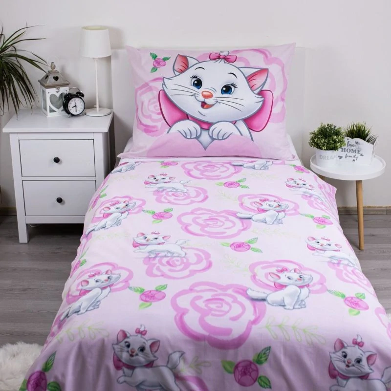JERRY FABRICS Povlečení Kočička Marie Pink 03 Bavlna, 140/200, 70/90 cm