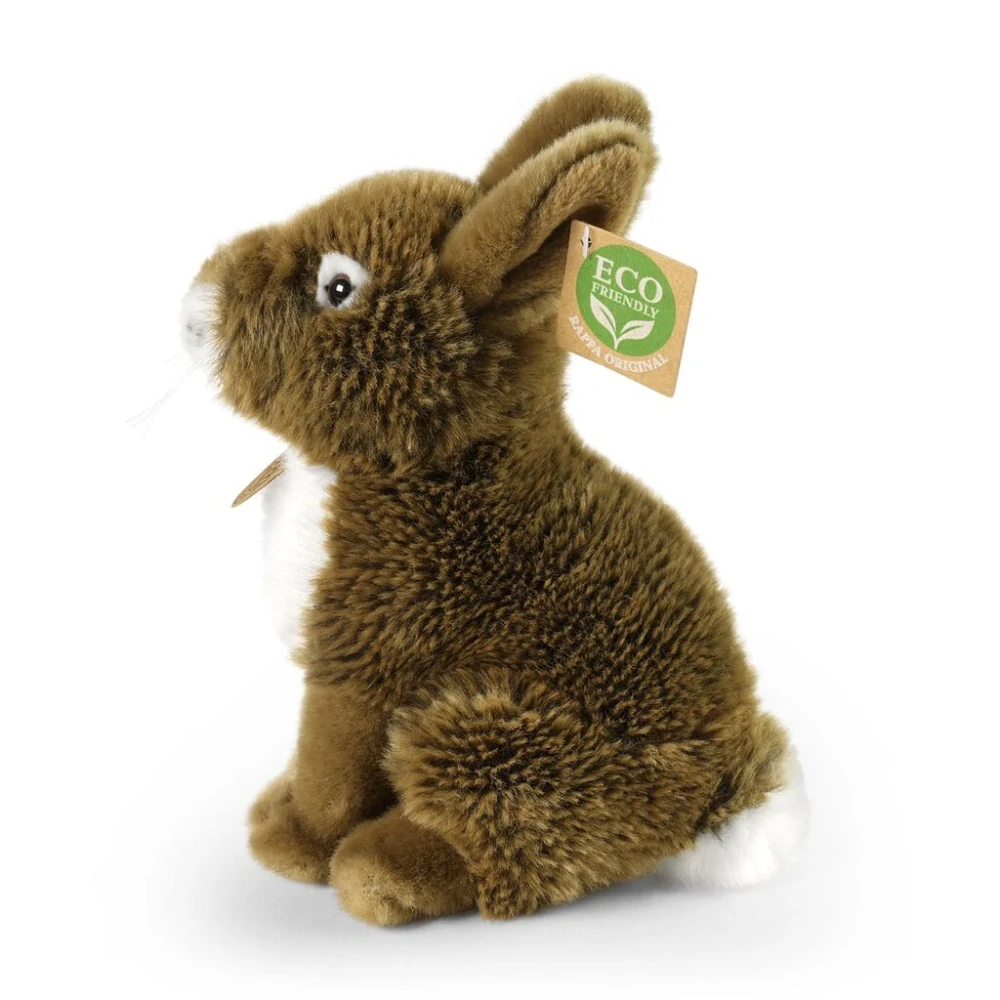 Rappa Plyšový zajíc hnědý 20 cm ECO-FRIENDLY