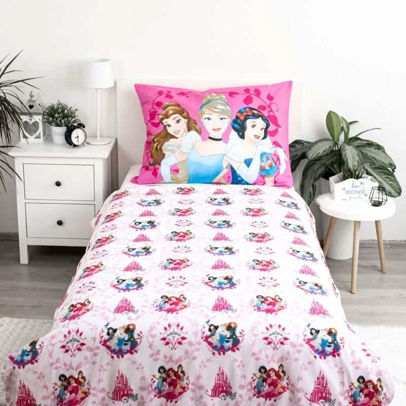 JERRY FABRICS Povlečení Princezny Heart Bavlna, 140/200, 70/90 cm