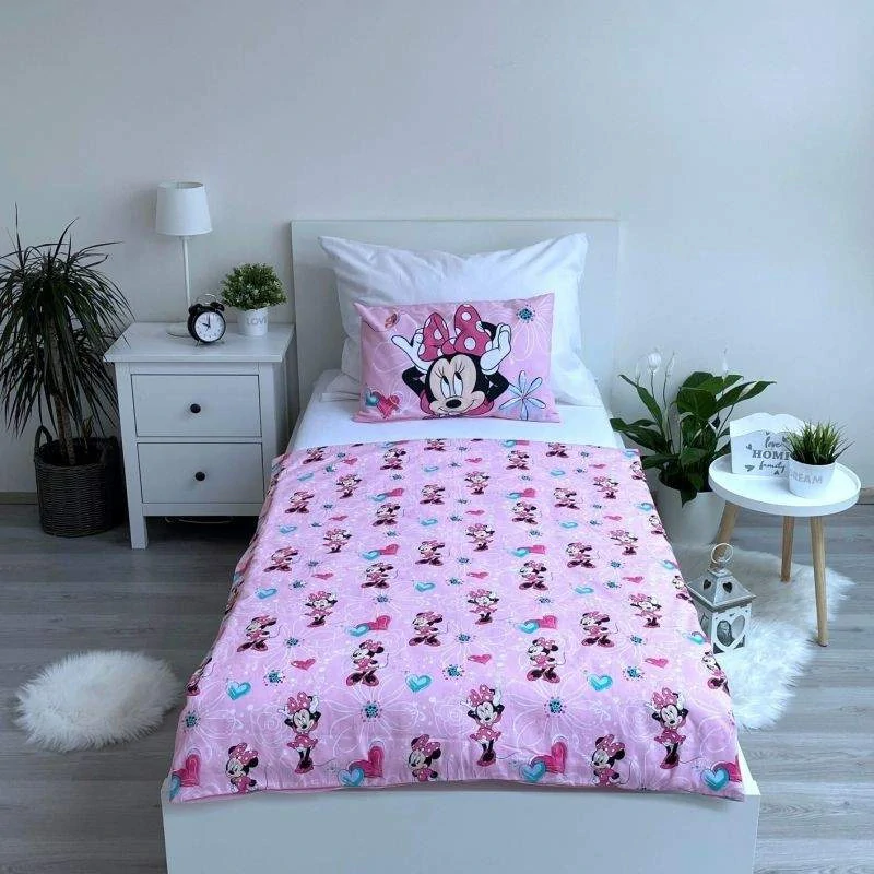 JERRY FABRICS Povlečení do postýlky Minnie Flowers 02 baby Bavlna, 100/135, 40/60 cm