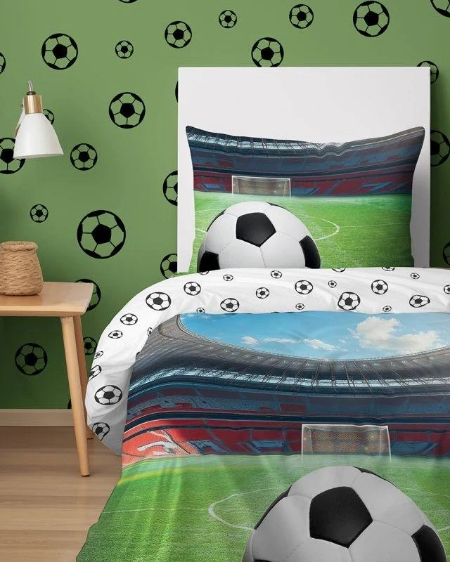 DETEXPOL Povlečení Fotbal stadion II Bavlna, 140/200, 70/80 cm